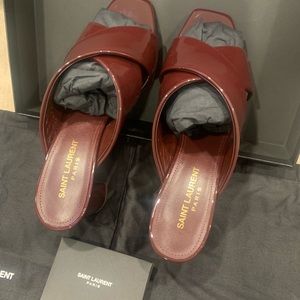 Saint Laurent Lou Lou Sandals Patent Leather 70mm